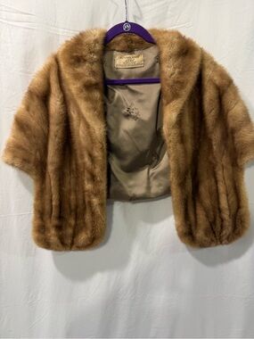 Women's Brown Fur Shawl